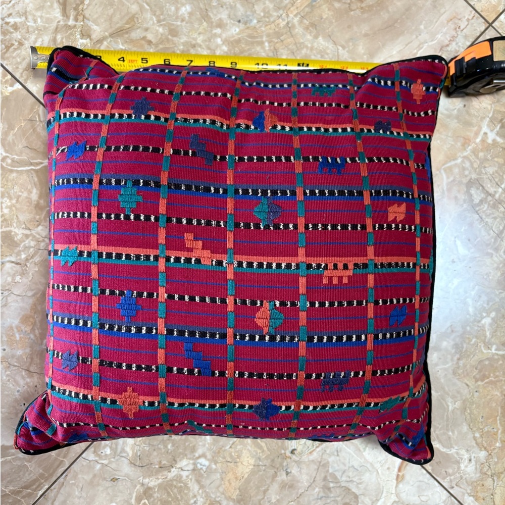 Handwoven Mayan pillow from Guatemala